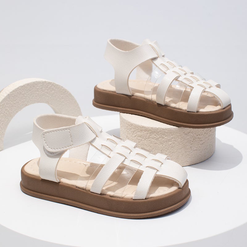 Baby Sandals Women'S 2025 Korean Style Mid-Big Kids Fashion Toe And Velcro Sandals Girls' Beach Shoes - Image 3