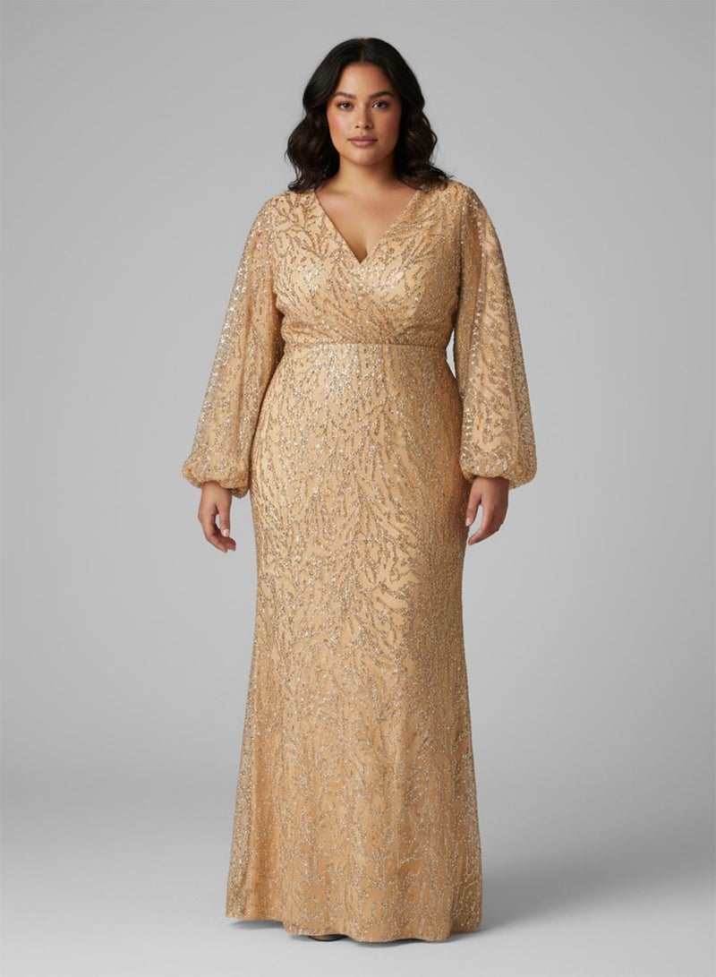 Khizana Plus size Shimmer Dress - Image 5