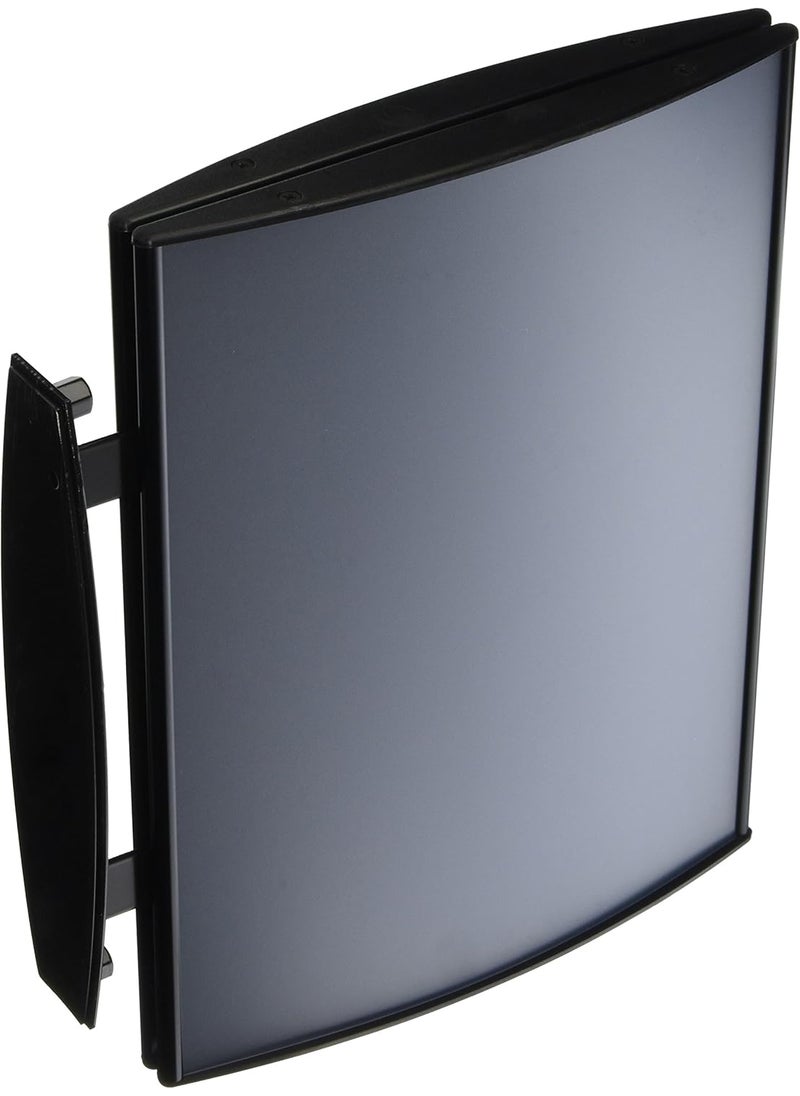 Displays2go Double Sided Office Sign Ceiling Wall or Door Mount Measures 10W x 11H x 2D Black Aluminum  - Image 1