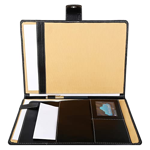 AmazingHind A4 Professional Pack Of 2 File Folders, Document Files For Certificates (Faux Leather - Black01) - Image 4