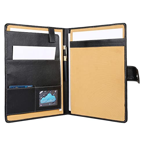 AmazingHind A4 Professional Pack Of 2 File Folders, Document Files For Certificates (Faux Leather - Black01) - Image 5