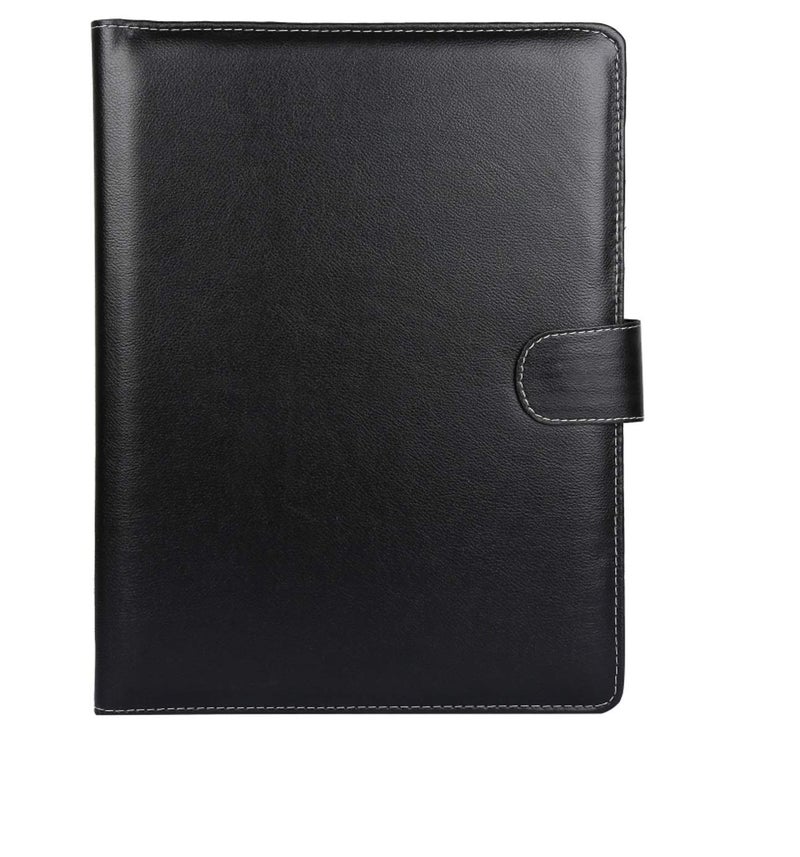 AmazingHind A4 Professional Pack Of 2 File Folders, Document Files For Certificates (Faux Leather - Black01) - Image 2