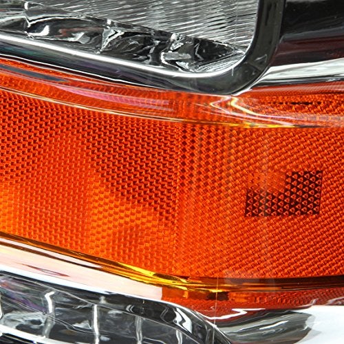 Auto Dynasty Factory Style Halogen Headlights Assembly Compatible with Ford F250 F350 F450 F550 Super Duty 2nd Gen 2008-2010, Driver and Passenger Side, Chrome Housing Amber Corner - Image 4