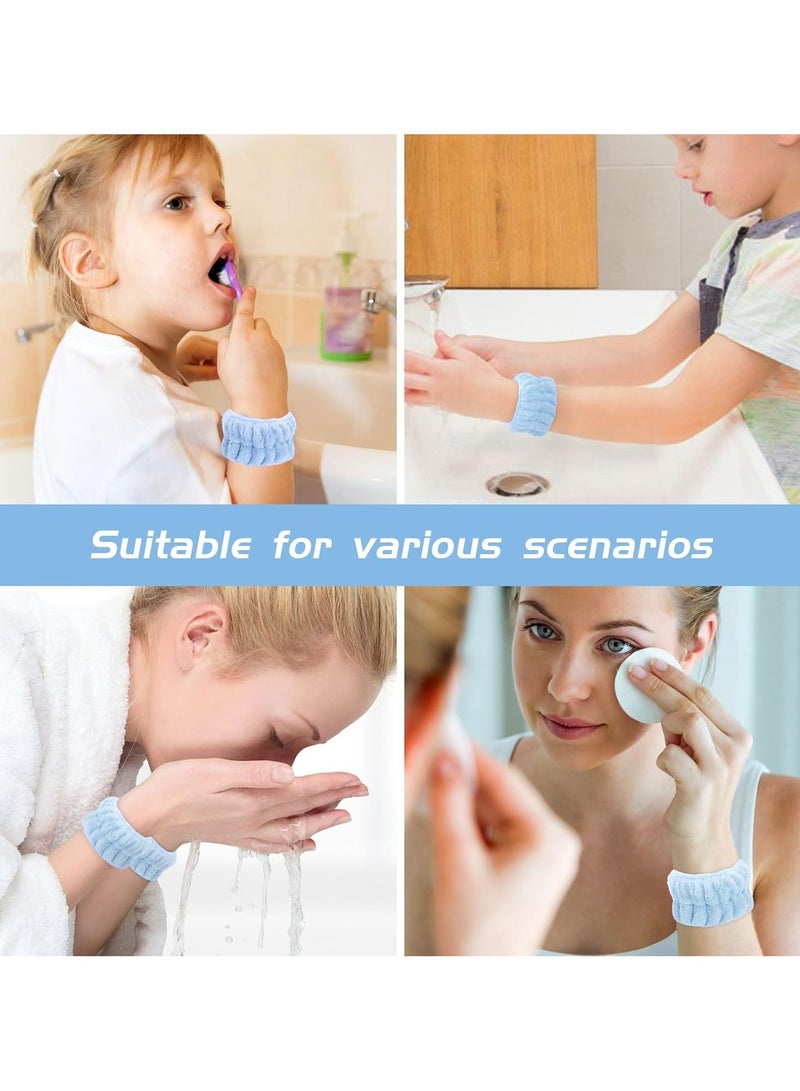 Oasisgalore 4 Pairs Reusable Microfiber Face Washing Wristbands - Absorbent, Prevents Water Dripping (8pcs) - Image 5