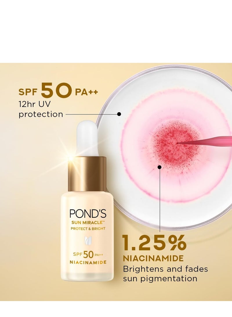 PONDS POND's Serum Boost Sunscreen For All Skin Types Serum Prevent And Fade Dark Patches With The Power Of Spf 50 And Niacinamide-C Serum 14Ml, Pack Of 1 - Image 3