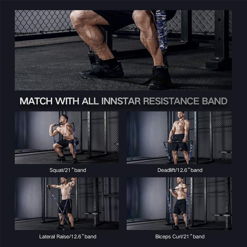 INNSTAR Cable Handles Gym Equipment, Resistance Band Handles with Solid ABS Core Grips, D Handle Cable Attachment, Heavy Duty Exercise Handles, Cable Machine Handles - Image 3