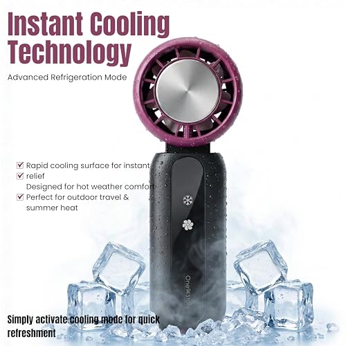 One94Store X49 Portable Mini Fan, 12000 RPM Turbo Motor, Touch Control, 100 Speed Dial, 3000mAh Battery, USB Type-C Rechargeable – Mini Fan, Hand Fan, Small Fan, USB Fan - Image 5