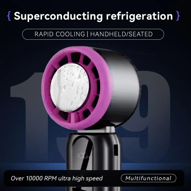 One94Store X49 Portable Mini Fan, 12000 RPM Turbo Motor, Touch Control, 100 Speed Dial, 3000mAh Battery, USB Type-C Rechargeable – Mini Fan, Hand Fan, Small Fan, USB Fan - Image 3