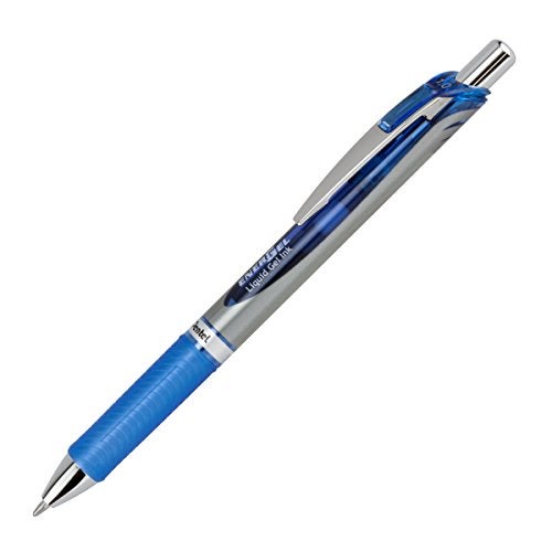 Pentel قلم بنتيل إنر جيل آر تي إكس قابل للسحب، خط عريض، رأس معدني، حبر أزرق 3 عبوات (BL80BP3C) - Image 2