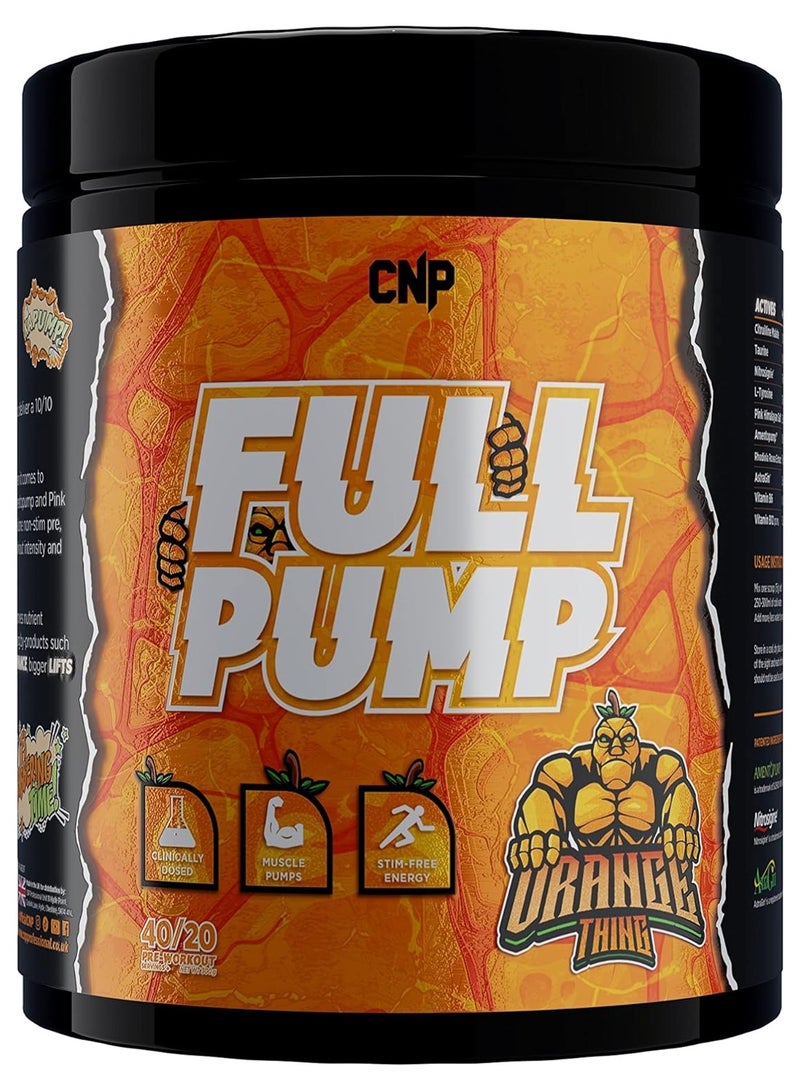 CNP Full Pump Pre-workout 300g Orange Thing Flavor - Image 1