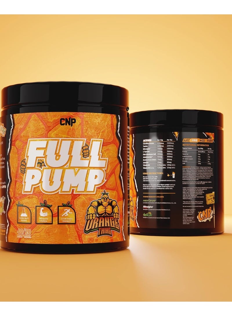CNP Full Pump Pre-workout 300g Orange Thing Flavor - Image 3