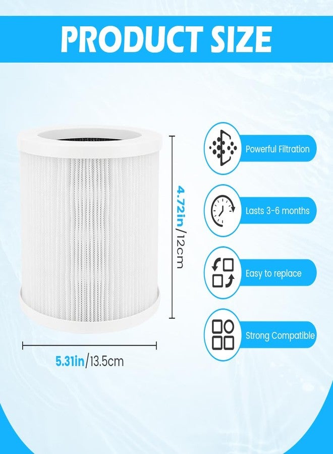 BNYTXV A1 Replacement Filter, 2PCS 3-in-1 H13 True HEPA Air Cleaner Filters Compatible with VEWIOR Air Purifier, HQKJ-80,HQKJ-50,HQSC-50,KOIOS HQKJ-50, AP01W - Image 3