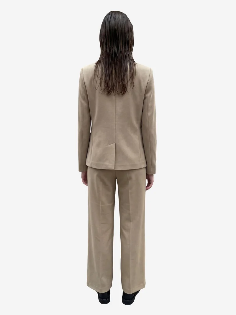 My Fashion Camel Brown MY FASHION Classic Buttoned Blazer for Women | Best Price UAE