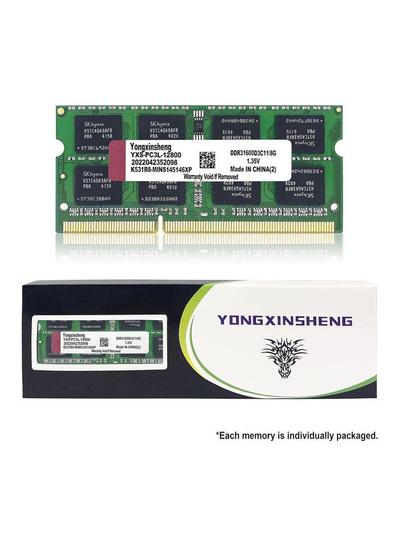 Generic DDR3 Kit - DDR3L 8GB Laptop RAM 1600MHz PC3 - 35V-12800 Unbuffered 1.35V - 1.5 CL11 Dual Rated 204 Pin CL11 Notebook Computer Memory Upgrade Module Green  - Image 5