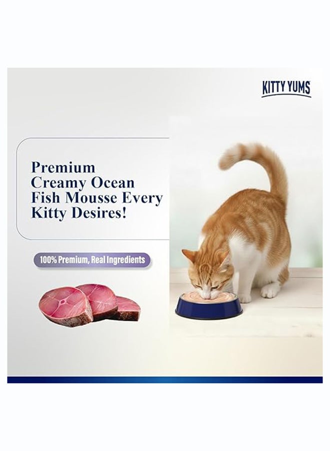 Kitty Yums Ocean Fish Mousse Cat 80gm – Pack of 24 - Image 3