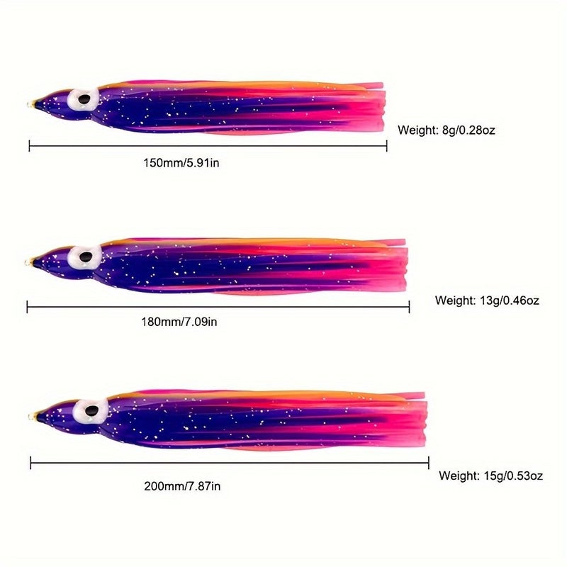 5pcs Pack 150mm PVC Luminous Squid Soft Jig Slow Pitch Jigging Bait Pesca Swimming Fishing Octopus Lures - Image 2