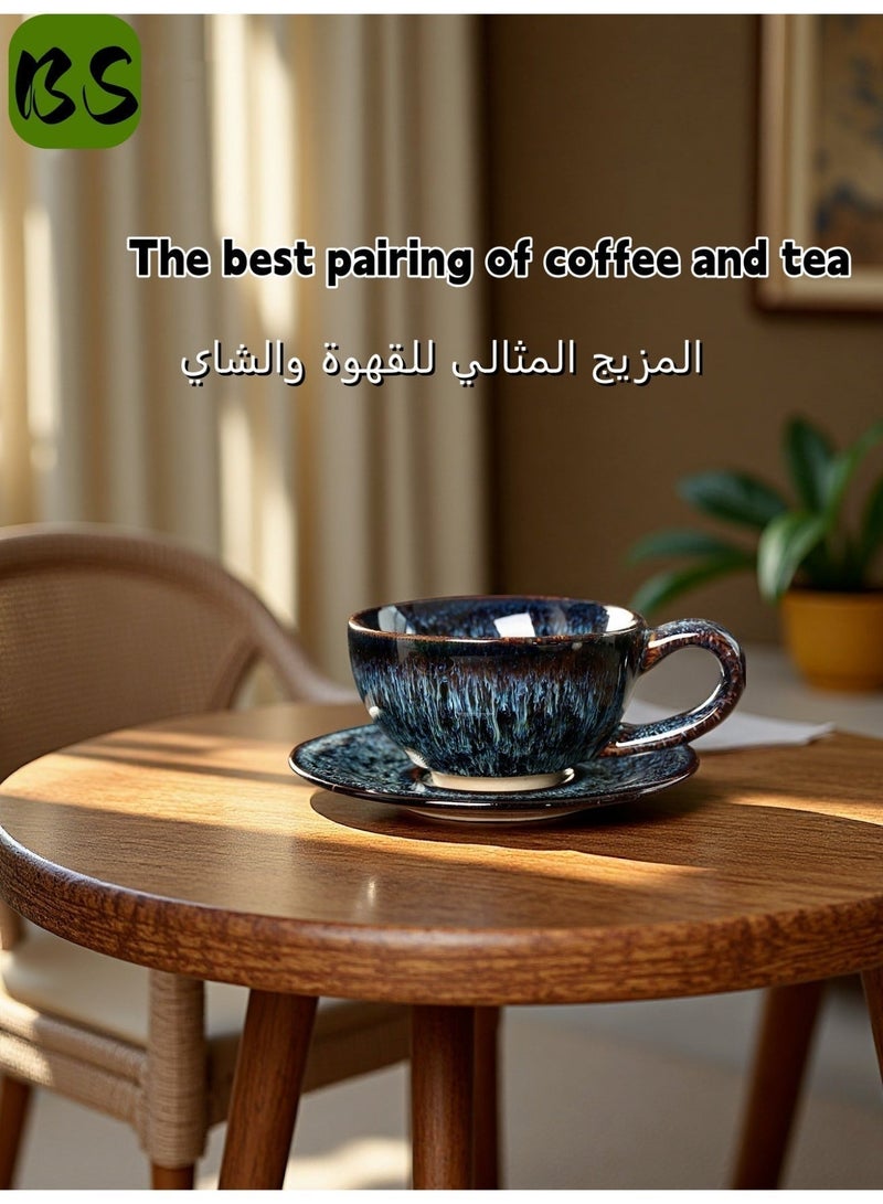 BS Modern Arabic Coffee Cup|Latte and espresso dual-purpose cup|150ml/5oz Ceramic set perfect for second cup coffee| Suitable for Turkish and Arabic coffee|Suitable for home, office, restaurants, afternoon tea in the garden, and as a gift. - Image 5
