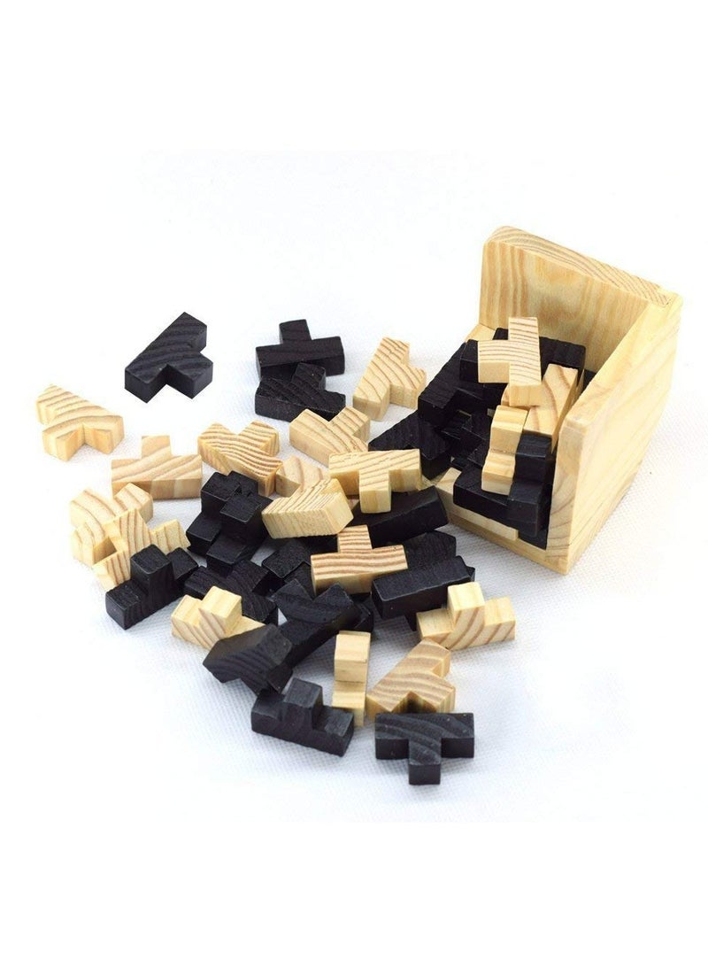 CMGTYYD 3D Wooden Brain Teaser Puzzle Genius Skills Builder T-Shape Pieces. Educational Toy for Kids and Adults. Gift Desk Puzzles - Image 5