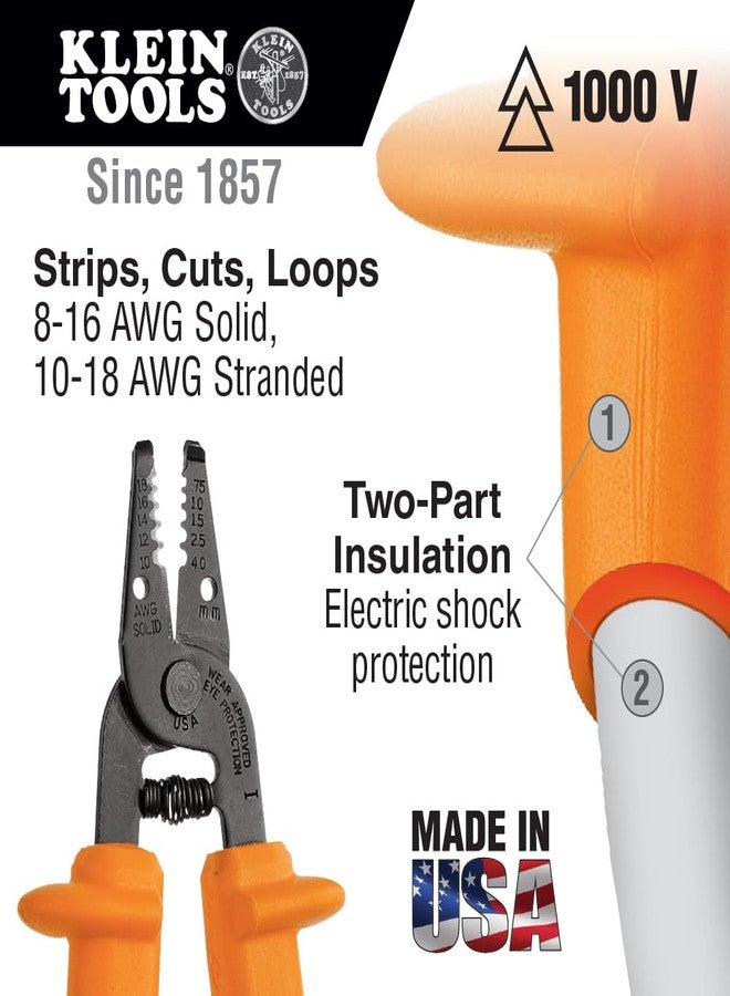 Klein Tools 11045-INS Insulated Wire Stripper and Cutter - Image 2