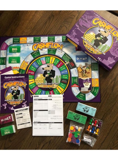Rich Dad CASHFLOW Educational Board Game, Learn Investing, Real Estate, Stocks, and Business Building for Family Financial Literacy, 2020 Design