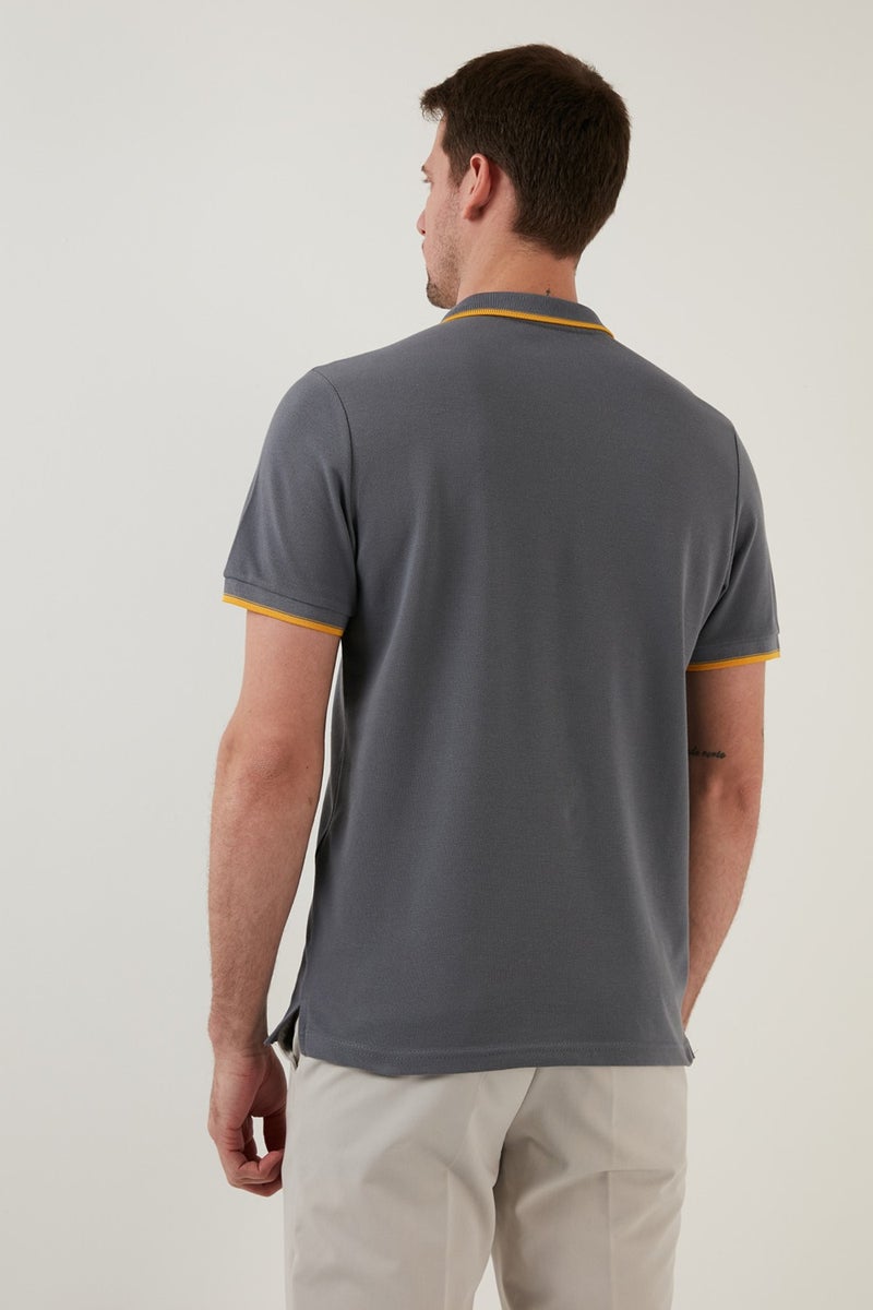 Buratti 100% Cotton Buttoned Polo T Shirt Men's POLO 5902118  - Image 5