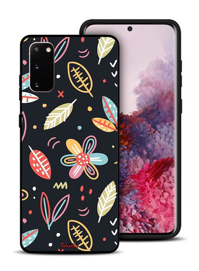 Tolwak Samsung Galaxy S20 Protective Case Cover Flowers And Leaves Abstract Art - Image 1