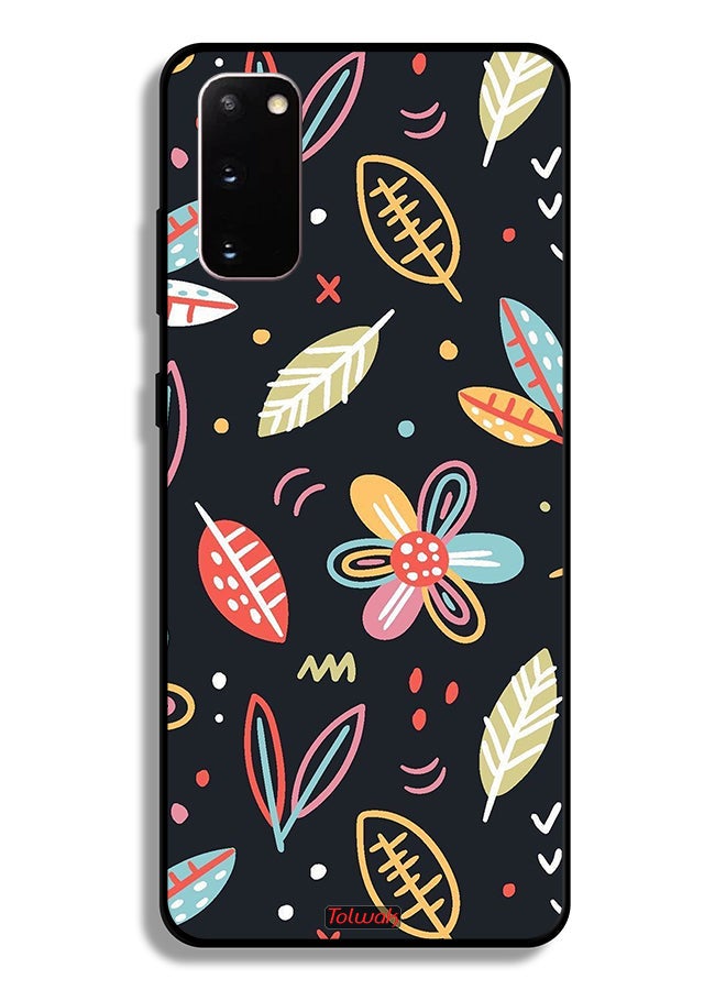 Tolwak Samsung Galaxy S20 Protective Case Cover Flowers And Leaves Abstract Art - Image 2
