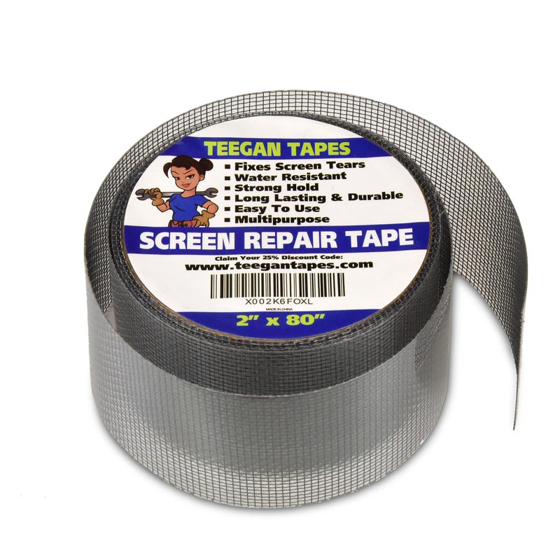 Gaffer Power Screen Repair Tape â€“ Fiberglass Mesh, Strong Adhesive, Weather-Resistant Window & Door Screen Patch â€“ Easy to Use, Durable Screen Repair Kit for Holes & Tears - Image 1