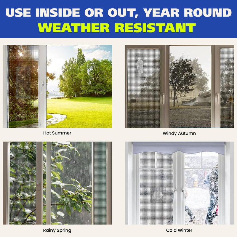 Gaffer Power Screen Repair Tape â€“ Fiberglass Mesh, Strong Adhesive, Weather-Resistant Window & Door Screen Patch â€“ Easy to Use, Durable Screen Repair Kit for Holes & Tears - Image 3