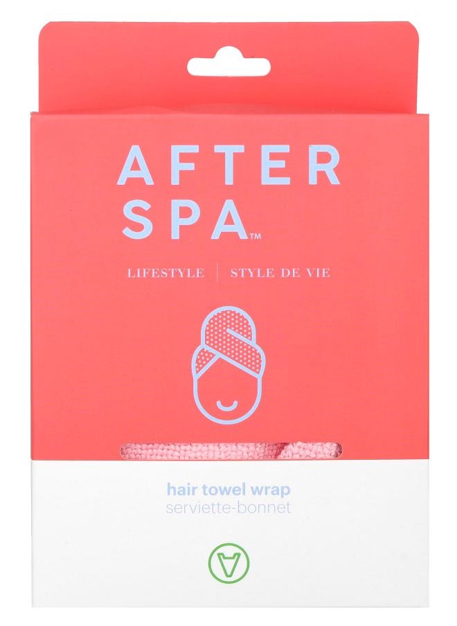 afterspa - Hair Towel Wrap Pink 1 Wrap - Image 1