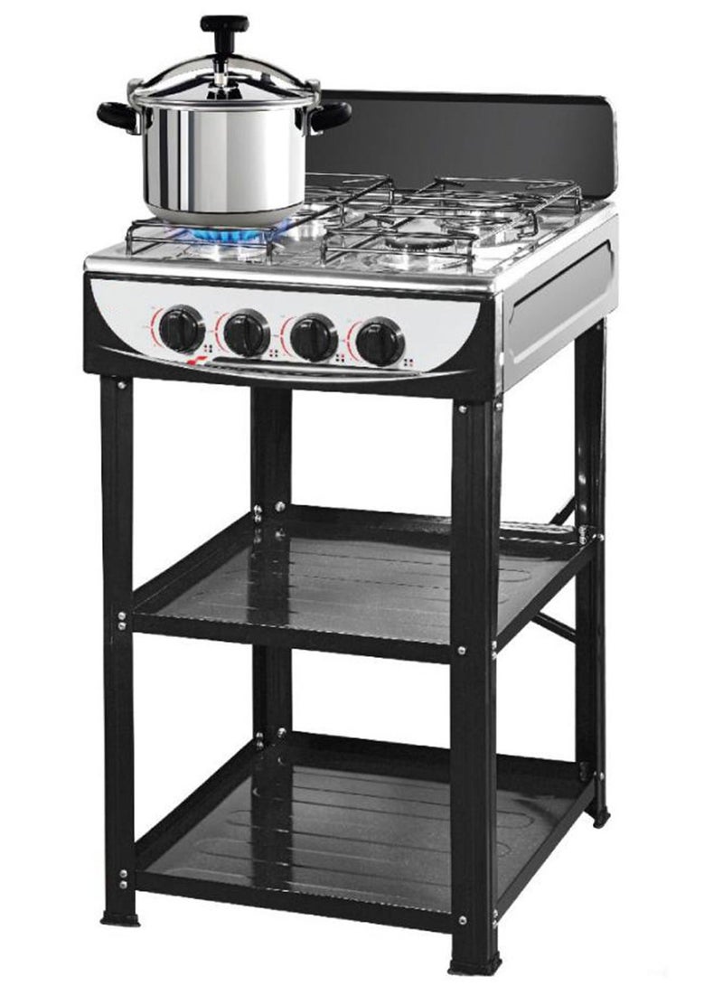 Denx Four Burner Gas Stove Ideal For Home and Camping Use