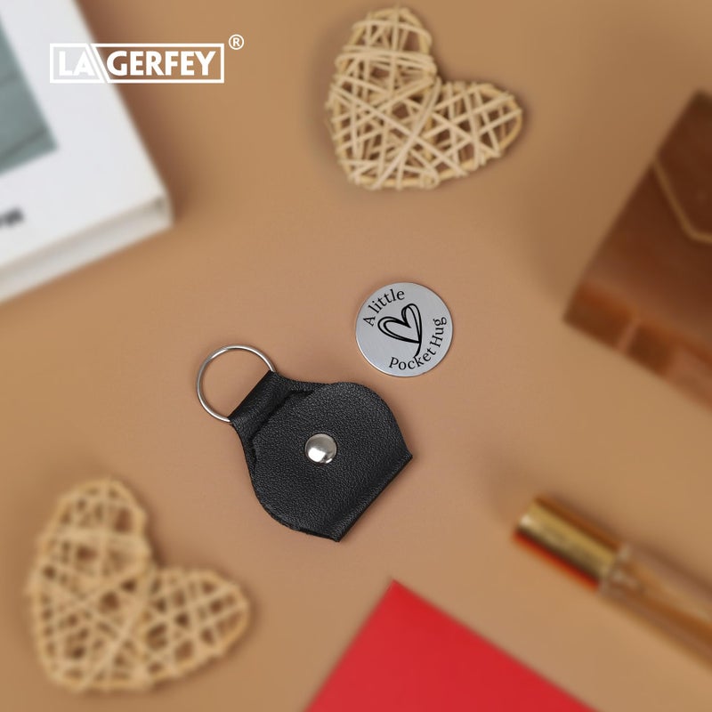 LAGERFEY Valentineâ€™s Day Keychain Gift for Him Men - Valentines Gifts for Him, Pocket Hug Token, Anniversary Birthday Gifts for Husband Boyfriend - Valentines Day Keepsake Love Gift for Boyfriend Girlfriend - Image 5