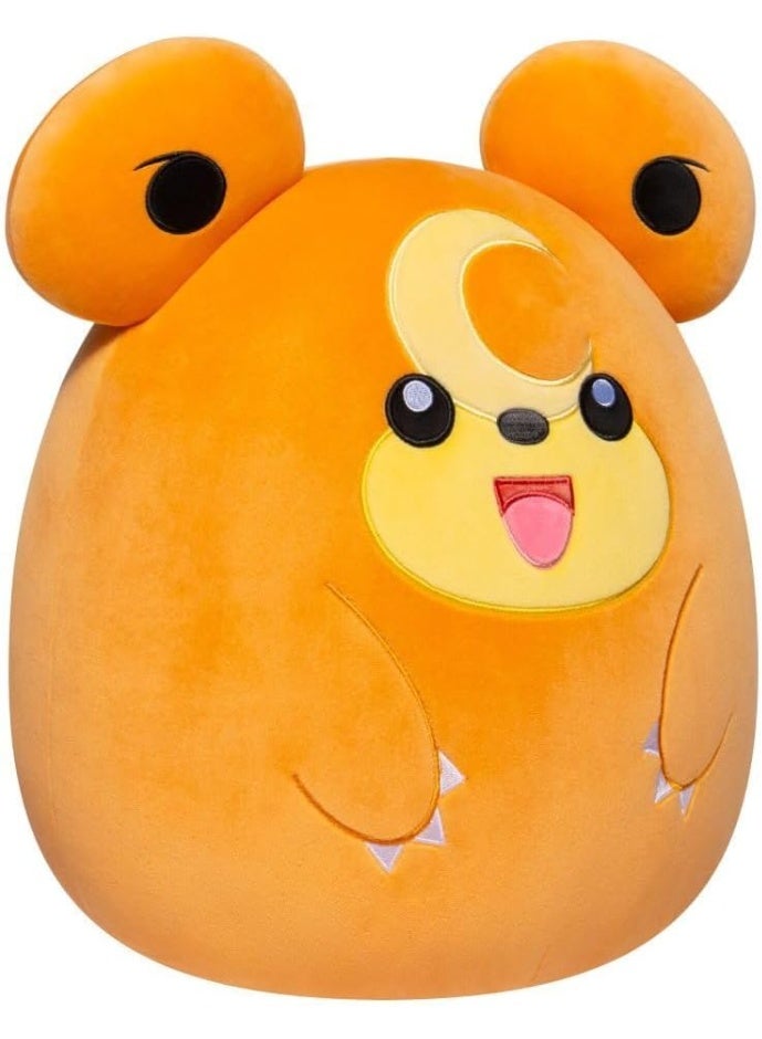 Squishmallows Pokémon Teddiursa 35 cm Official Super Soft Plush Toy - Image 1
