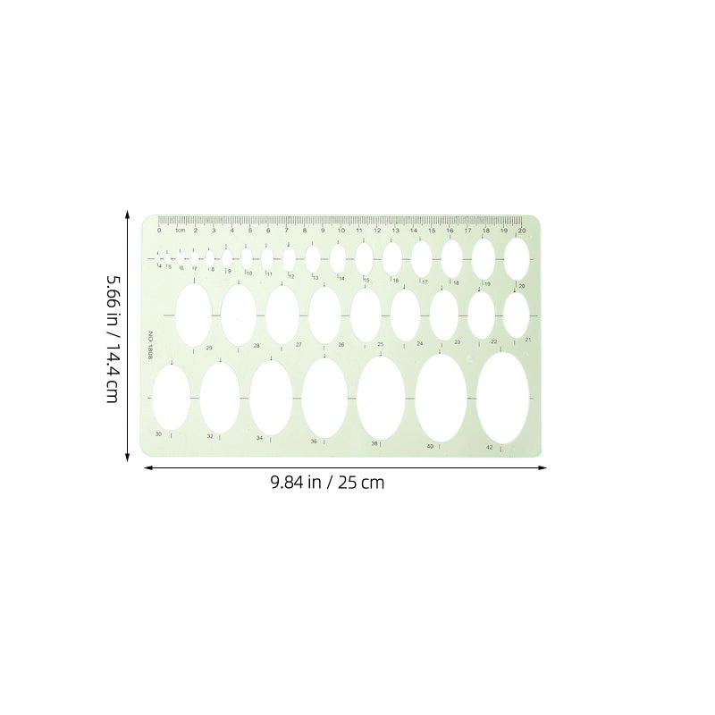 Multifunctional Drawing Ruler Set Geometric Circle Templates Student School Office - Image 3