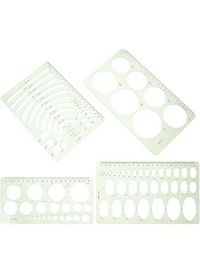 Multifunctional Drawing Ruler Set Geometric Circle Templates Student School Office - Image 1