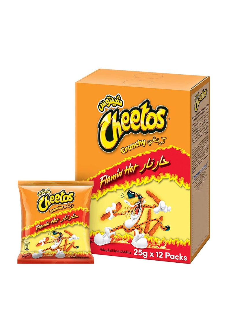 Cheetos - Cheetos Crunchy Flaming Hot 25Gm pack of 12 - Image 1