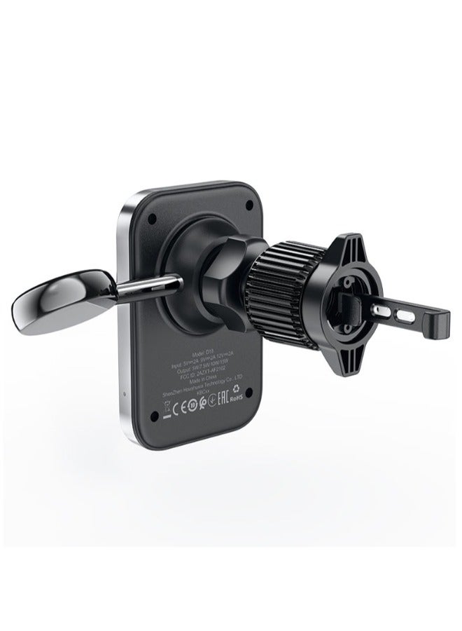 أسيفاست حامل شاحن لاسلكي سريع للسيارة ACEFAST D18 بقدرة 15 وات 2 في 1 - أسود - Image 3