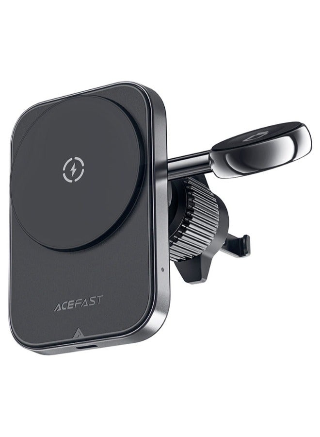 أسيفاست حامل شاحن لاسلكي سريع للسيارة ACEFAST D18 بقدرة 15 وات 2 في 1 - أسود - Image 2