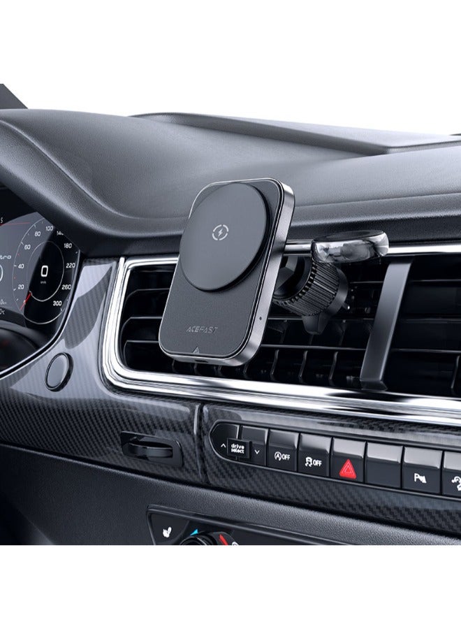 أسيفاست حامل شاحن لاسلكي سريع للسيارة ACEFAST D18 بقدرة 15 وات 2 في 1 - أسود - Image 4