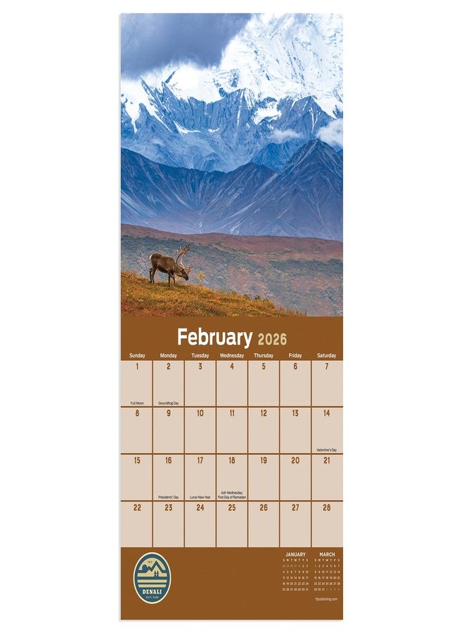 TF Publishing 2026 National Parks Mini Calendar with Monthly Grids for Appointments and Scheduling - Vertical Small Wall Calendar 2026 with Premium Gloss Paper for Home and Office Organization - 7x7in - Image 4