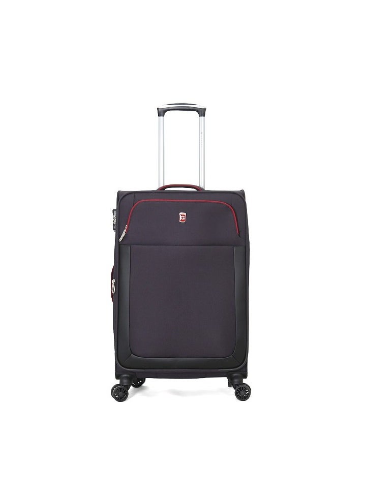 GIORDANO Softside Luggage Trolley Bag 3 Pieces Set With Double Spinner Wheel ,Grey (S-20inch,M-24inch,L-28inch)  - Image 3