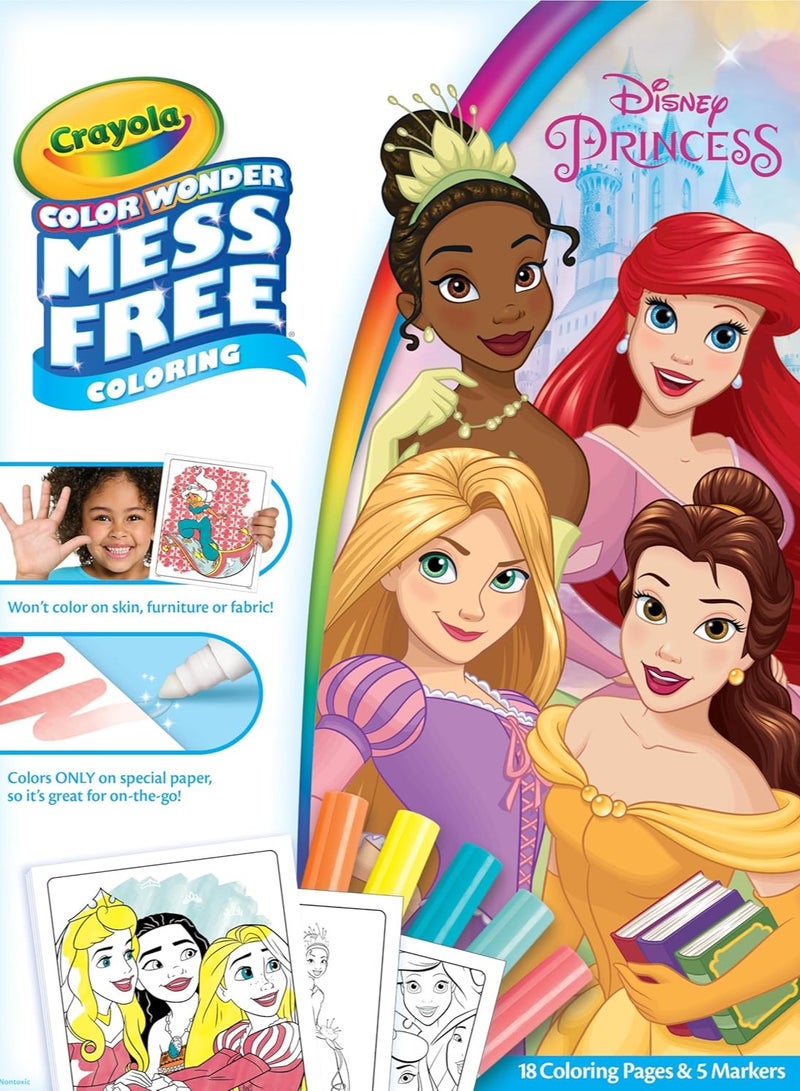 Crayola دفتر تلوين كرايولا كولور وندر وأقلام - أميرات ديزني - Image 2