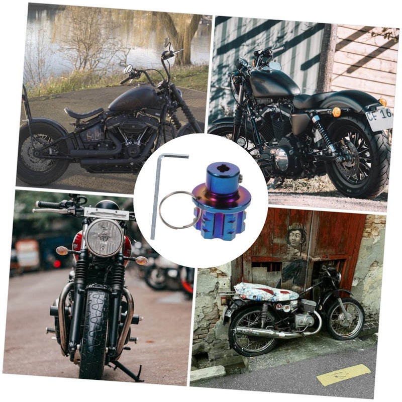 Titanium Alloy Motorcycle Key Head Cover With Screw Mounting Durable CNC Motorbike Key Cap - Image 5