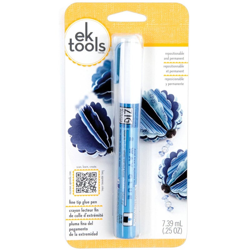 Zig EK Tools EK55-00013 EK Success 55-00013 EK/Zig 2 Way Fine Tip Glue Pen Carded, 6", Multicolor - Image 1