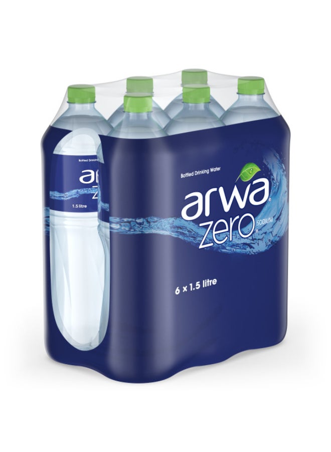 أروى عبوات مياه شرب زيرو 6x1.5لتر - Image 1