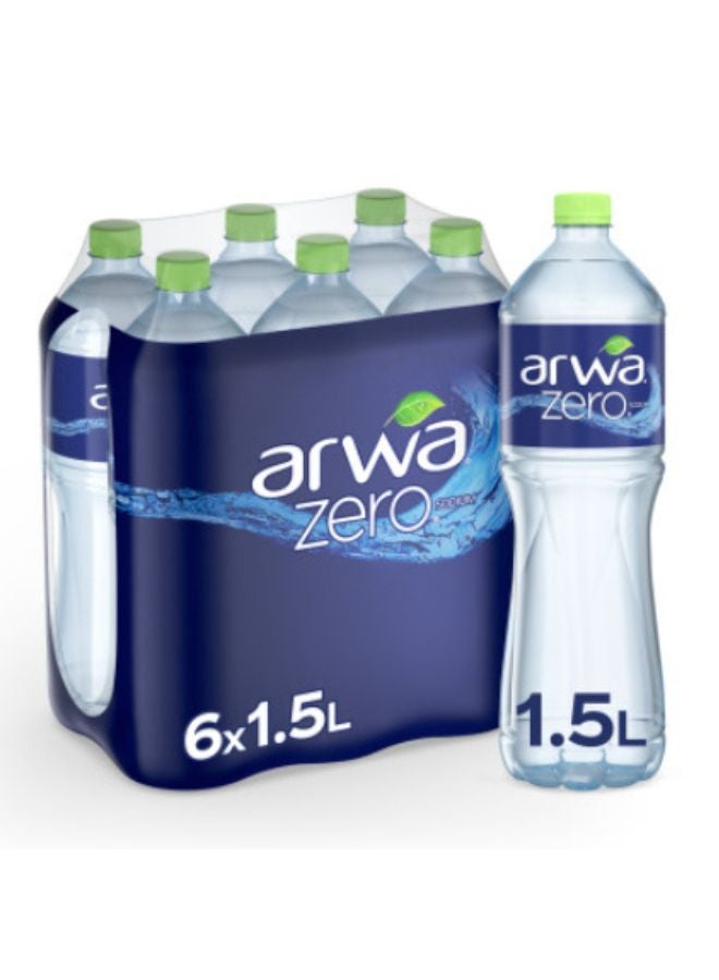 أروى عبوات مياه شرب زيرو 6x1.5لتر - Image 2