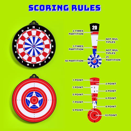 Beayuck Magnetic Dart Board for Kids - 12pcs Magnetic Darts, Indoor/Outdoor Kids Games and Party Games, Christmas Birthday Gifts Toys for Boys Ages 3-12 - Image 5