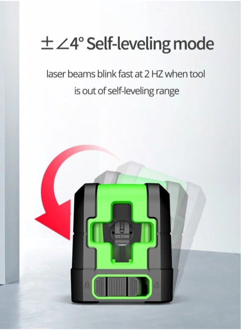 SNDWAY - Cross Line Laser Level Laser Level Self Leveling Green/Red Beam Measure - Image 1