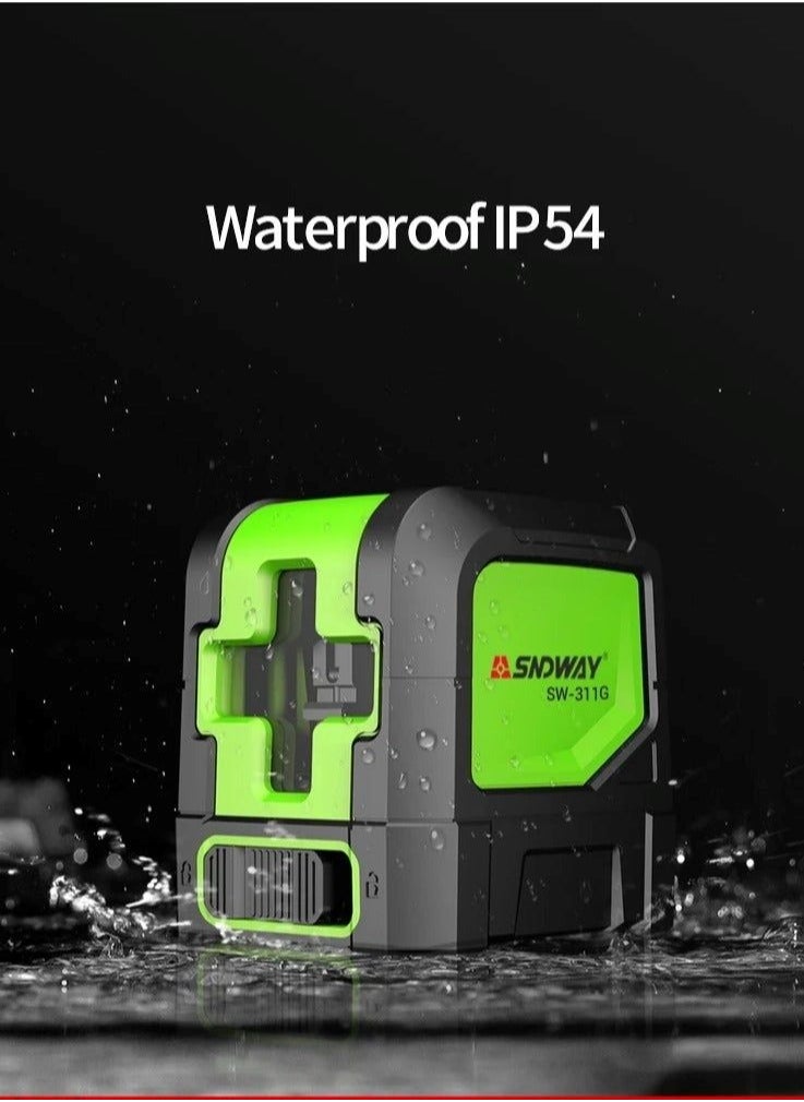 SNDWAY - Cross Line Laser Level Laser Level Self Leveling Green/Red Beam Measure - Image 1