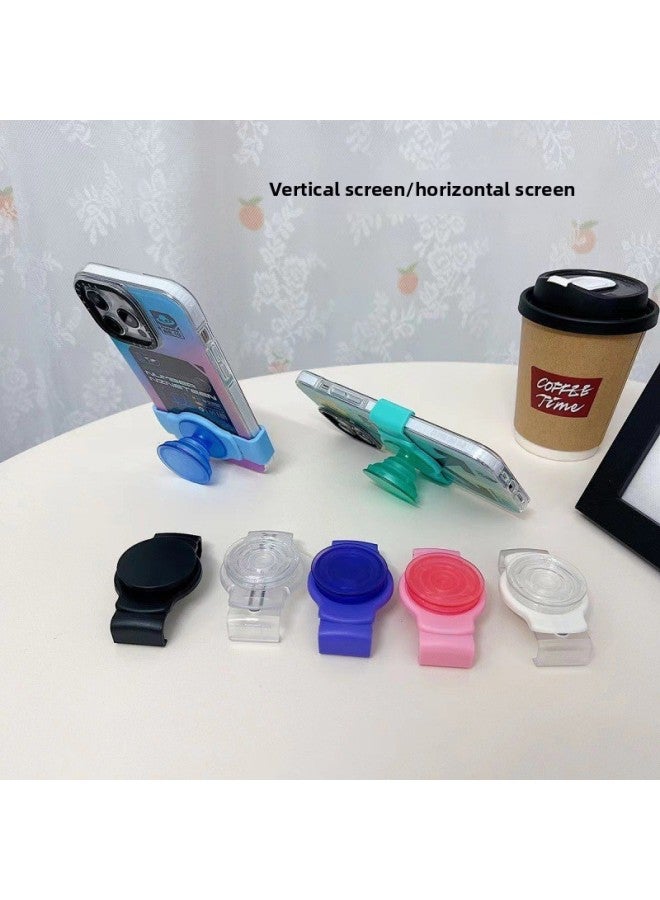 Bubble Sliding Removable Sliding Mobile Phone Back Clip Buckle Airbag Bracket Sliding Clip Base Vertical Screen-Color:Black Base - Image 3
